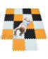 MQIAOHAM Foam Play mat Floor mats for Children Shapes Baby Puzzle Exercise Equipment playmats portapuzzle Puzzles Jigsaw Board Soft Water Toys Gym matt Home White Orange Black 101102104