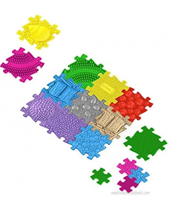 Sensory Orthopedic Puzzle Mat for Kids & Toddlers Natural Surfaces for Feet Stepping Stones Fidget Toy Set Floor Lava Game Kids Toys Autism Sensory Mat Huge 2