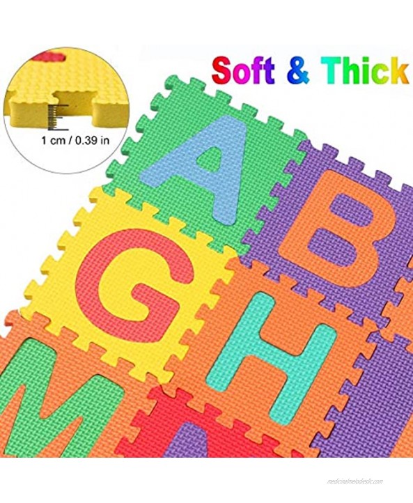 StillCool Baby Foam Play Mat 36-Piece Set 5.9x5.9 Inches Interlocking Kid's Floor Puzzle Colorful EVA Tiles