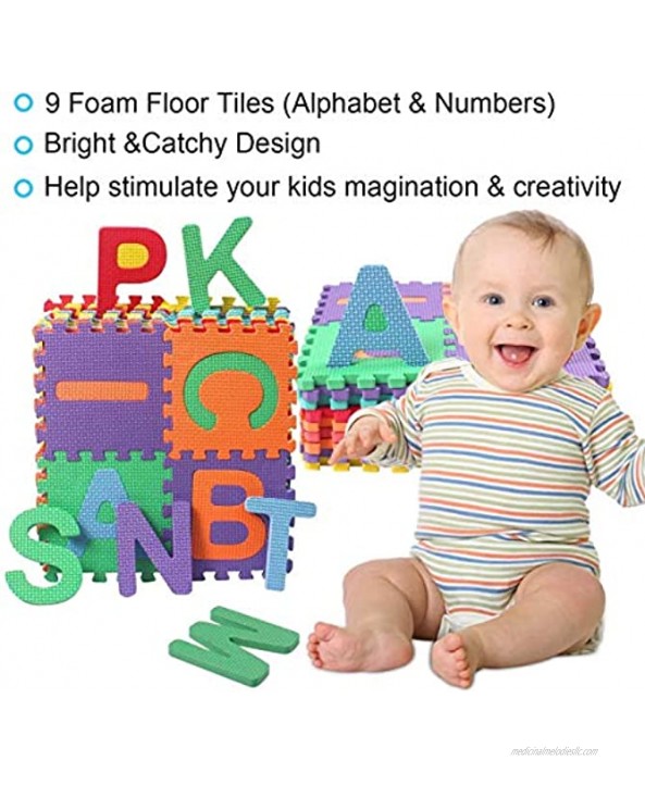 StillCool Baby Foam Play Mat 36-Piece Set 5.9x5.9 Inches Interlocking Kid's Floor Puzzle Colorful EVA Tiles