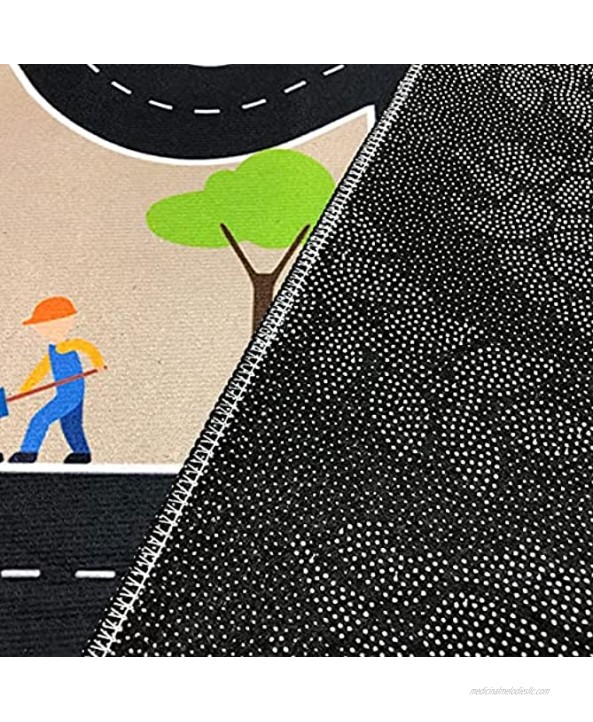 XUDONG Children’s playroom Carpet Children’s Infants Children’s Educational Road Traffic Play mat Suitable for Bedroom playroom Play Safety Area 80160cmColor:M02,Size:80160CM
