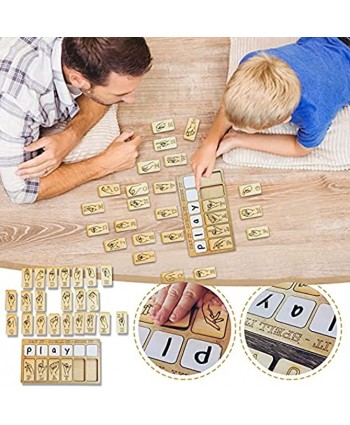 American Sign Language Puzzle Board for Kids & Wooden Sign Language Letters & Language Arts Educational Teaching Aids & Sign Language Learning Board for Children Brown