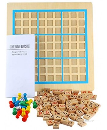 Andux Land Sudoku Board Toy 2-in-1 Wooden Chess Puzzle Game SD-04 Sudoku & Flying Chess