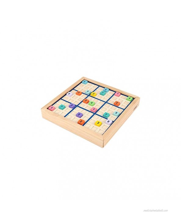 Baby Montessori Toy Math Wooden Toy,Play Jiugongge Wooden Sudoku Game Chess Elementary School Teaching Aids Children's Educational Toys Digital Chess for Children 3 4 5 Years Old