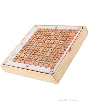 Balacoo Wooden Sudoku Puzzle Board Game with Number Thinking Tiles Desktop Sudoku Chess Toy Children Leisure Plaything Educational Game Toy