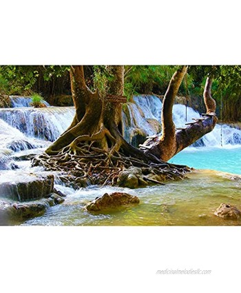 Forest Waterfall Jigsaw Puzzles Adult Kids Decompression Game Puzzle Home Wall Decoration 500 1000 1500 2000 3000 4000 Pieces 0109 Color : Partition Size : 500 Pieces