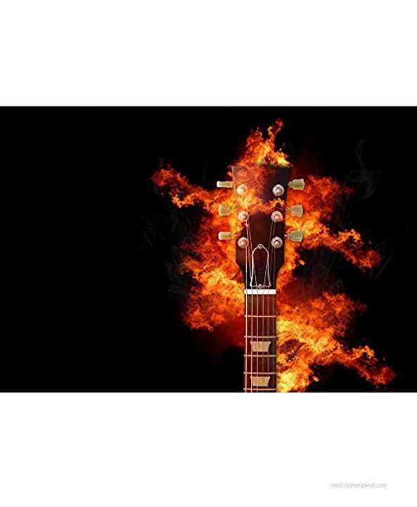 Jigsaw Puzzles Flaming Guitar Adults Kids Intellectual Decompression Challenging Perfect for Family Fun 500 1000 1500 2000 Pieces 0116 Color : Partition Size : 500 Pieces