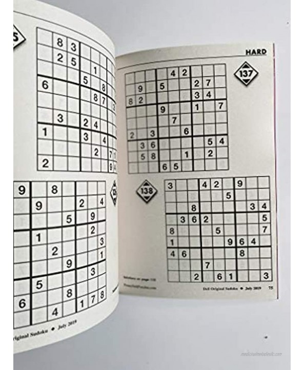 Lot of 7 Dell Penny Press Original Sudoku Puzzles April May June July August September October 2019
