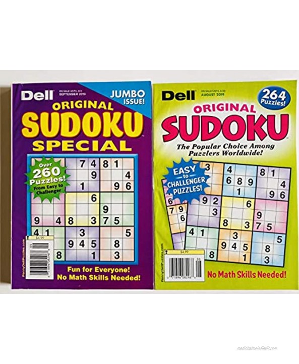 Lot of 7 Dell Penny Press Original Sudoku Puzzles April May June July August September October 2019