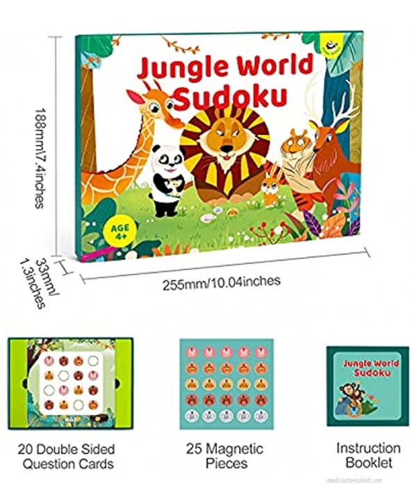 Panda Juniors Magnetic Sudoku Puzzle Game Jungle World