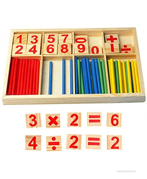 Qewmsg 52 Spindles Wooden Counting Game Mathematics Material Toy Children Intelligence Educational Toy