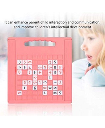 RiToEasysports Children Sudoku Game Board,Math Brain Teaser Desktop Game Parentchild Kid Student Desktop Game BoardPink
