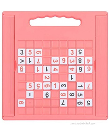 RiToEasysports Children Sudoku Game Board,Math Brain Teaser Desktop Game Parentchild Kid Student Desktop Game BoardPink
