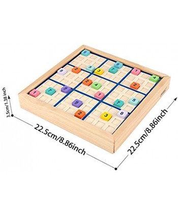 Todaytop Newest Wooden Sudoku Chess Puzzle Board Game with Drawer,Math Brain Teaser Sudoku Puzzles Desktop Toys Logical Thinking Puzzle Game for Kids