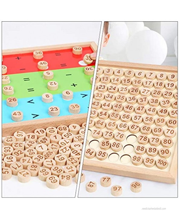 Toyvian Wooden Sudoku Board Game Wooden Table Numbers Puzzle Game Logical Reasoning Training Classic Puzzle Table Toy