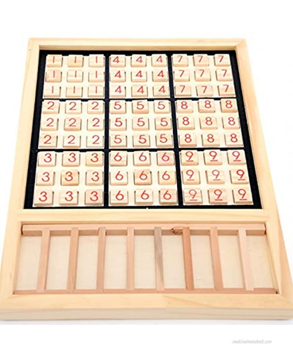 Wooden Sudoku Chess Digits Toy 1 to 9 Desktop Games Adult Kids Math Puzzle