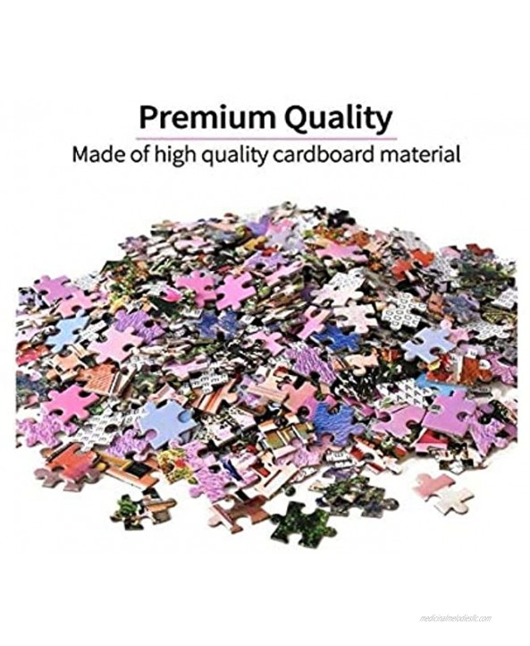 YHKTYV Oil Painting DIY Wooden Puzzle 98 Piece Brain Challenge for Kids Indoor Games Wall Decor Stimulate Creativity Artwork Gift Detachable