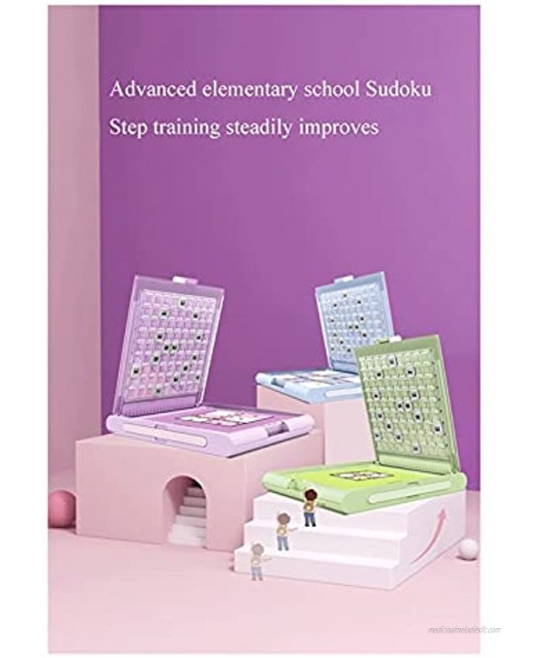 Z-Color Sudoku Game Children's Entry Ladder Training Elementary School Students Nine Square Grid Sudoku Game Board Puzzle Thinking Toy Sudoku Game Color : Purple