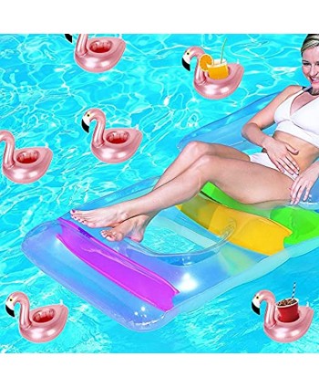 12 Pack Inflatable Drink Floats+1 Inflatable Needle,Inflatable Drink Holders Cup Coasters with Air Pump for Summer Pool Party