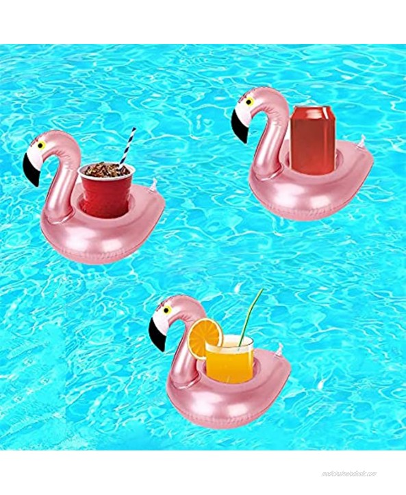 12 Pack Inflatable Drink Floats+1 Inflatable Needle,Inflatable Drink Holders Cup Coasters with Air Pump for Summer Pool Party