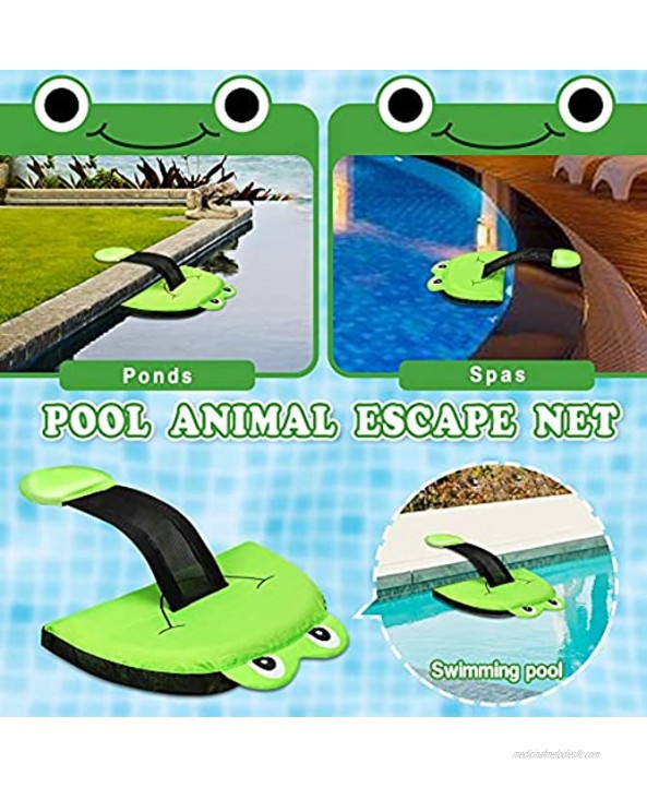 Animal Saving Escape Ramp for Swimming Pool,Easy Setup Critter Escape Device for Frogs Bees Birds,Chipmunk Critter Saving Escape Ramp Style-Frog