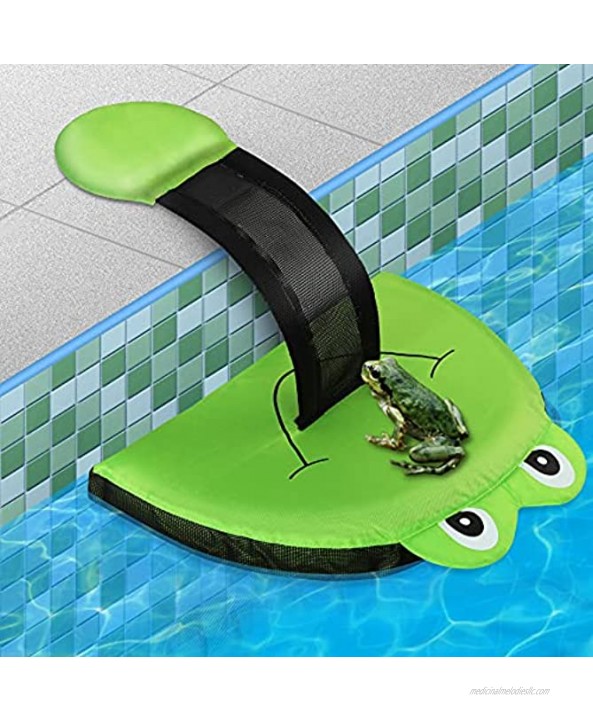 Animal Saving Escape Ramp for Swimming Pool,Easy Setup Critter Escape Device for Frogs Bees Birds,Chipmunk Critter Saving Escape Ramp Style-Frog