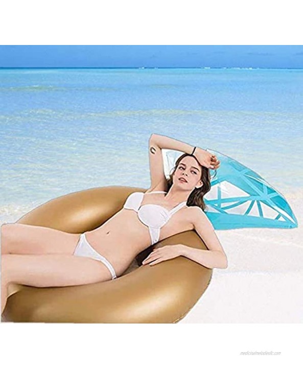 Diamond Shape Ring Pool Floats for Adult Inflatable Swimming Ring Floating Bed Fun Party Beach Swim Pool Toy
