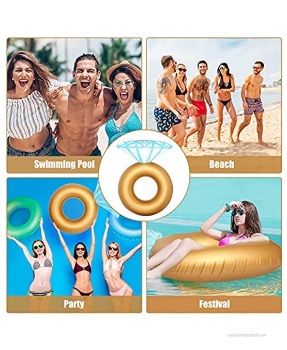 Diamond Shape Ring Pool Floats for Adult Inflatable Swimming Ring Floating Bed Fun Party Beach Swim Pool Toy