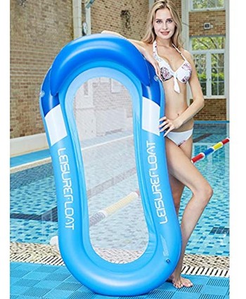 DR.DUDU Pool Float with Canopy Adult Inflatable Pool Float Raft with Shade Water Lounge