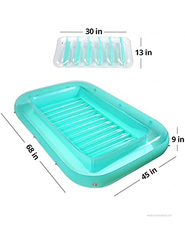 Fall Sales End Soon Float Joy Giant Inflatable Pool Float Lounger Suntan Tub Blow Up Tanning Pool Raft Tub with Pillow for Outdoor Garden Backyard Summer Water Pool Party for Kids & Adults