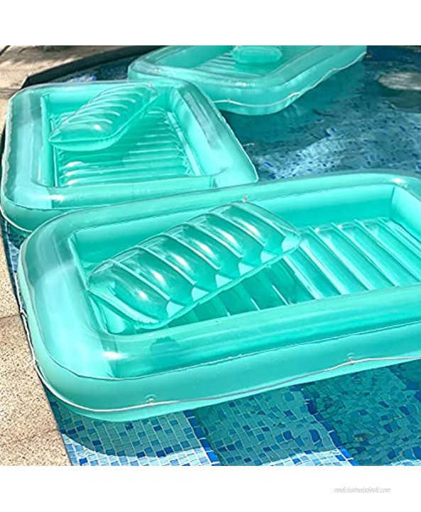 Fall Sales End Soon Float Joy Giant Inflatable Pool Float Lounger Suntan Tub Blow Up Tanning Pool Raft Tub with Pillow for Outdoor Garden Backyard Summer Water Pool Party for Kids & Adults