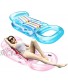 FindUWill Inflatable Pool Lounge 2 Pack Inflatable Pool Floats with Headrest Backrest & Footrest Pool Raft Swimming Pool Lounger with Cup Holder DeepSkyBlue&LightPink