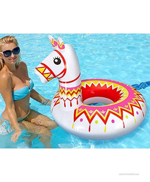 Geefuun Llama Pool Float Party Inflatable Alpaca Pinata Ride On Beach Swimming Ring Fiesta Mexican Water Toys Supplies for Adults