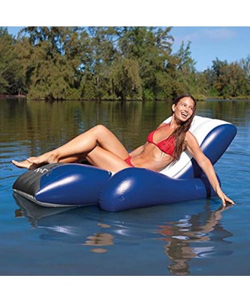Intex Inflatable Floating Comfortable Recliner Lounges with Cup Holders 2 Pack