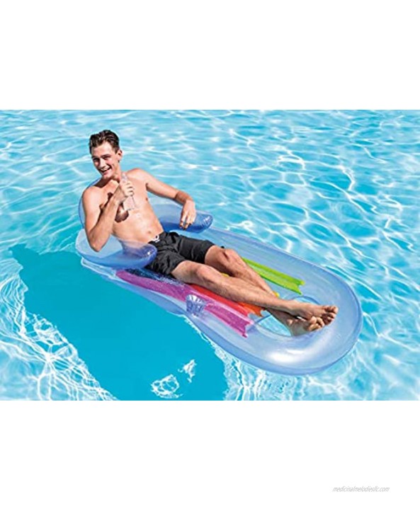Intex King Kool 58802EP Inflatable Lounging Swimming Pool Float Multi-Colored