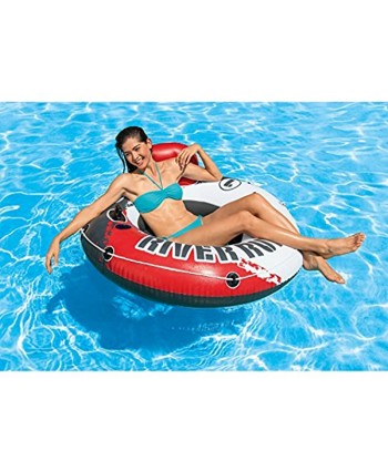 Intex Red River Run 1 Fire Edition Sport Lounge Inflatable Water Float 53" Diameter
