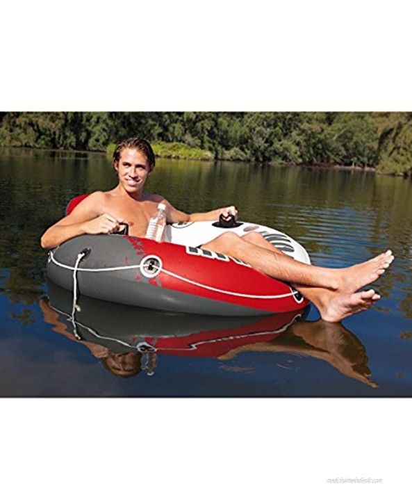 Intex Red River Run 1 Fire Edition Sport Lounge Inflatable Water Float 53 Diameter