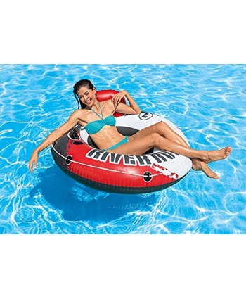 Intex River Run 1 53" Inflatable Floating Water Tube Lake Raft Red 4 Pack