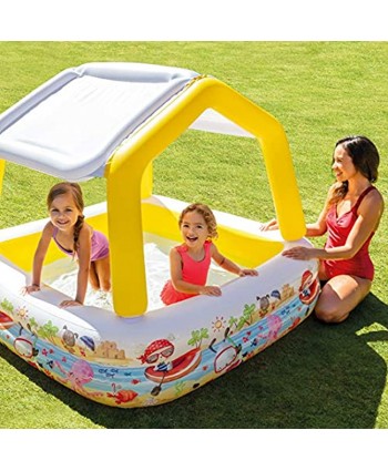 Intex Sun Shade Inflatable Pool 62" X 62" X 48" for Ages 2+