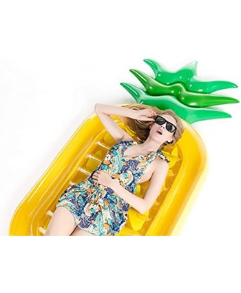 Jasonwell Giant 76" Pineapple Pool Party Float Raft Summer Beach Swimming Pool Inflatable Floatie Lounge Pool Loungers Decorations Toys for Adults & Kids