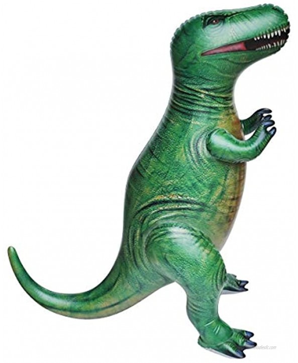 Jet Creations 4-pk Inflatable Dinosaurs Combo T-rex Brachiosaurus Spinosaurus Triceratops. Great for Pool Party Decoration. Size Range Approx. 37 to 53 inch Multicolor