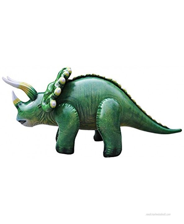 Jet Creations 4-pk Inflatable Dinosaurs Combo T-rex Brachiosaurus Spinosaurus Triceratops. Great for Pool Party Decoration. Size Range Approx. 37 to 53 inch Multicolor