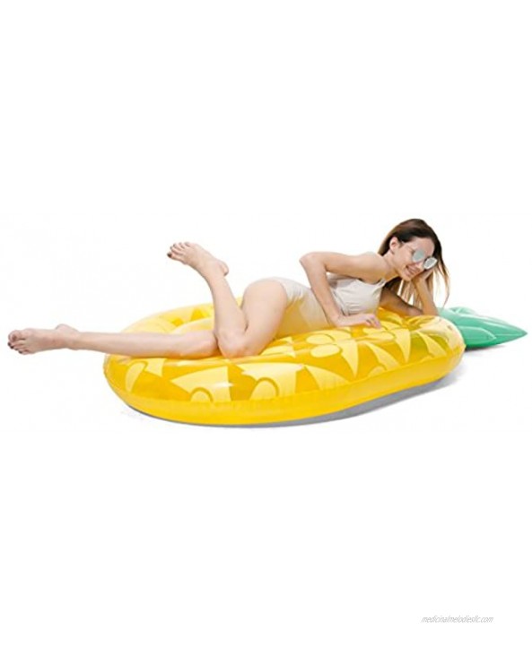 JOYIN 84 Giant Inflatable Pineapple Pool Float Fun Beach Floaties Swim Party Toys Pool Island Summer Pool Raft Lounge for Adults & Kids
