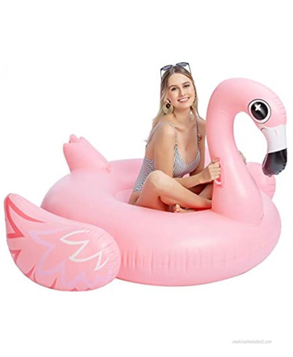 JOYIN Giant Inflatable Luxurious Flamingo Pool Float Fun Beach Floaties Swim Party Toys Pool Island Summer Pool Raft Lounge for Adults & Kids