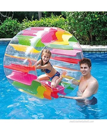 MorTime Inflatable Roller Float 40" Colorful Water Wheel Swimming Pool Roller Toy for Kids and Adults Outdoors