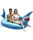 PARENTSWELL Giant Inflatable Shark Pool Float Unique Inflatable Pool Floaties Swimming Shark Theme Party Decorations Outdoor Swim Raft Toy Summer Beach Floatie for Kids & Adults