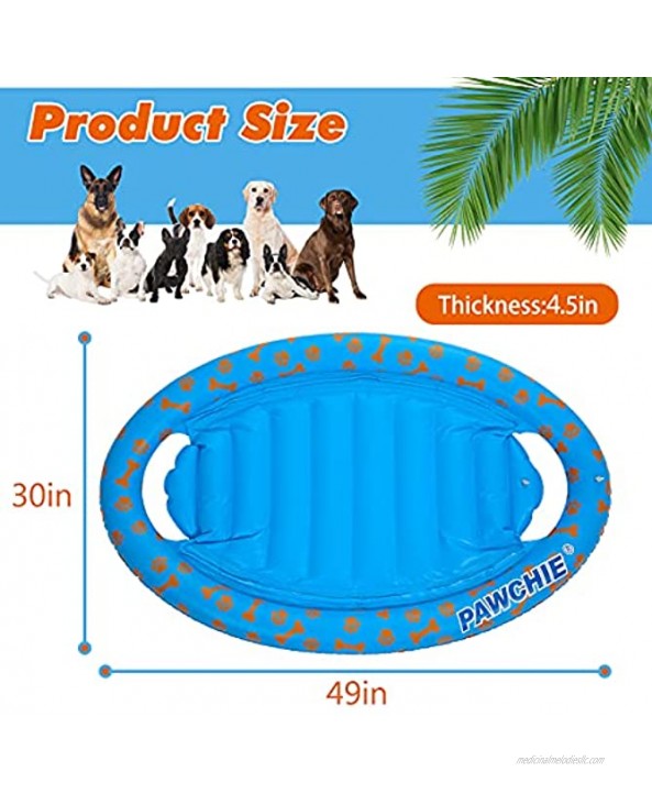 PAWCHIE Dog Pool Float Inflatable Rafts Inflatable Ride-ons for Pets Kids Summer Outdoor Water Games Swimming Pool Water Toy