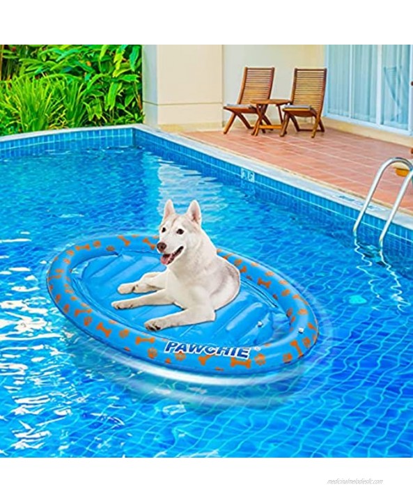PAWCHIE Dog Pool Float Inflatable Rafts Inflatable Ride-ons for Pets Kids Summer Outdoor Water Games Swimming Pool Water Toy