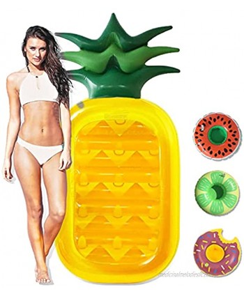 Pineapple Pool Floats for Adults Kids Giant 71” Inflatable Pool Floaties for Swimming Pool Kids Pool Float Swimming Pool Party Toys Summer Pool Raft Lounge Floaties for Adult