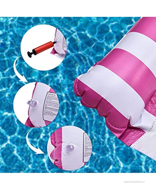 Pool Floats Adult Size 2 Pack 4-in-1 Inflatable Pool Float Pool Floaties with Air Pump,Fun Water Toys as Pool Lounger,Pool Hammock,Chair,Pool Raft,Lake Floats for Swimming Pool
